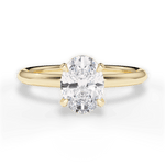 Brenda Oval Cut Lab Grown Diamond 18Kt Yellow Gold Engagement Ring