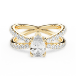 Lauren Pear Cut Lab Grown Diamond 18Kt Yellow Gold Engagement Ring