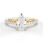 Dana Pear Cut Lab Grown Diamond 18Kt Yellow Gold Engagement Ring