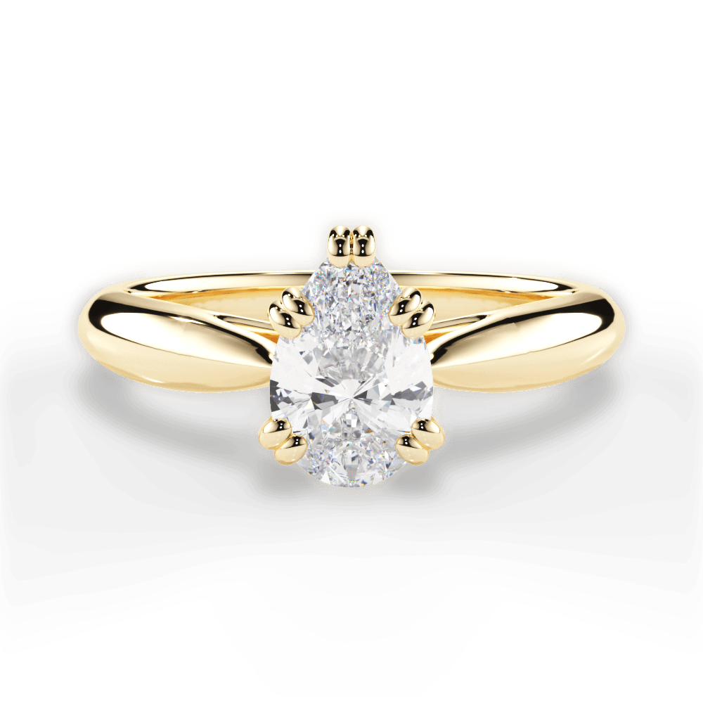 Gillian Pear Cut Lab Grown Diamond 18Kt Yellow Gold Engagement Ring