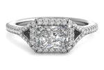 Kate Radiant Cut Lab Grown Diamond 14Kt White Gold Engagement Ring