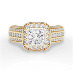 Madison Princess Cut Lab Grown Diamond 18Kt Yellow Gold Engagement Ring