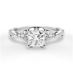 Geraldine Princess Cut Lab Grown Diamond 18Kt White Gold Engagement Ring
