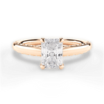 Annette Radiant Cut Lab Grown Diamond 18Kt Rose Gold Engagement Ring