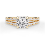Jessica Cushion Cut Lab Grown Diamond 18Kt Yellow Gold Engagement Ring