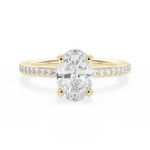 Janice Oval Cut Lab Grown Diamond 18Kt Yellow Gold Engagement Ring