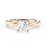 Bianca Princess Cut Lab Grown Diamond 18Kt Rose Gold Engagement Ring