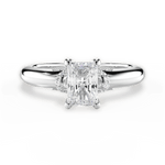 Florence Radiant Cut Lab Grown Diamond 14Kt White Gold Engagement Ring