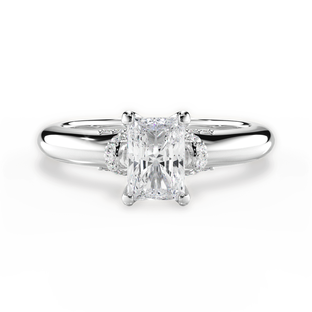Florence Radiant Cut Lab Grown Diamond Platinum Engagement Ring