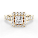 Lacey Princess Cut Lab Grown Diamond 18Kt Yellow Gold Engagement Ring