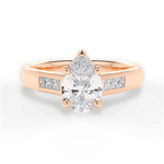 Brittany Pear Cut Lab Grown Diamond 18Kt Rose Gold Engagement Ring
