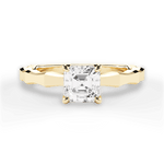 Aaliyah Asscher Cut Lab Grown Diamond 18Kt Yellow Gold Engagement Ring