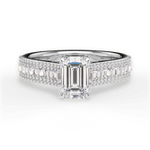 Lynn Emerald Cut Lab Grown Diamond Platinum Engagement Ring