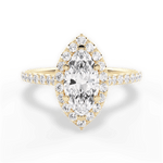 Leah Marquise Cut Lab Grown Diamond 18Kt Yellow Gold Engagement Ring