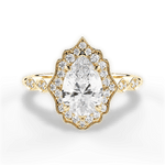 Julie Pear Cut Lab Grown Diamond 18Kt Yellow Gold Engagement Ring
