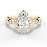 Irene Pear Cut Lab Grown Diamond 18Kt Yellow Gold Engagement Ring