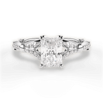 Geraldine Radiant Cut Lab Grown Diamond 14Kt White Gold Engagement Ring