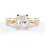 Delia Radiant Cut Lab Grown Diamond 18Kt Yellow Gold Engagement Ring