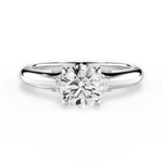 Florence Round Cut Lab Grown Diamond 14Kt White Gold Engagement Ring