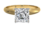 Amanda Asscher Cut Lab Grown Diamond 18Kt Rose Gold Engagement Ring