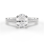 Delia Oval Cut Lab Grown Diamond 18Kt White Gold Engagement Ring