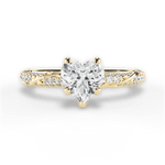Gloria Heart Cut Lab Grown Diamond 18Kt Yellow Gold Engagement Ring