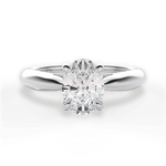 Beverly Oval Cut Lab Grown Diamond Platinum Engagement Ring