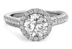 Kim Round Cut Lab Grown Diamond 18Kt White Gold Engagement Ring
