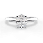 Amanda Oval Cut Lab Grown Diamond 14Kt White Gold Engagement Ring