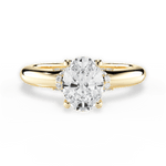 Florence Oval Cut Lab Grown Diamond 18Kt Yellow Gold Engagement Ring