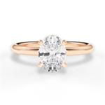 Brenda Oval Cut Lab Grown Diamond 18Kt Rose Gold Engagement Ring