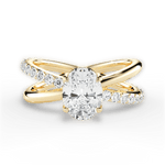 Jennifer Oval Cut Lab Grown Diamond 18Kt Yellow Gold Engagement Ring