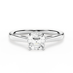 Angie Asscher Cut Lab Grown Diamond 14Kt White Gold Engagement Ring