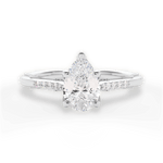 Christina Pear Cut Lab Grown Diamond Platinum Engagement Ring