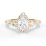 Julia Pear Cut Lab Grown Diamond 18Kt Yellow Gold Engagement Ring