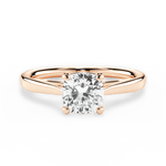 Angie Cushion Cut Lab Grown Diamond 18Kt Rose Gold Engagement Ring