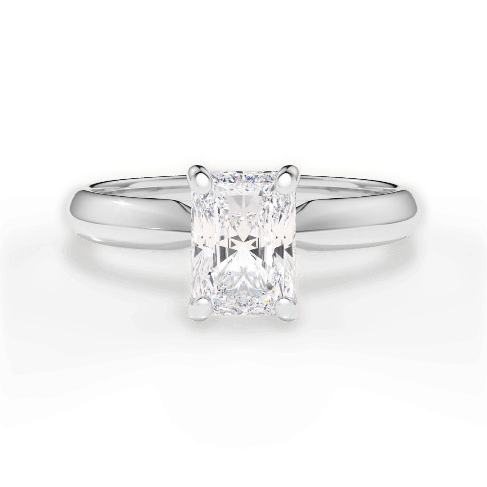 Aria Radiant Cut Lab Grown Diamond 14Kt White Gold Engagement Ring