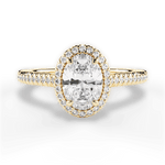 Jenny Oval Cut Lab Grown Diamond 18Kt Yellow Gold Engagement Ring