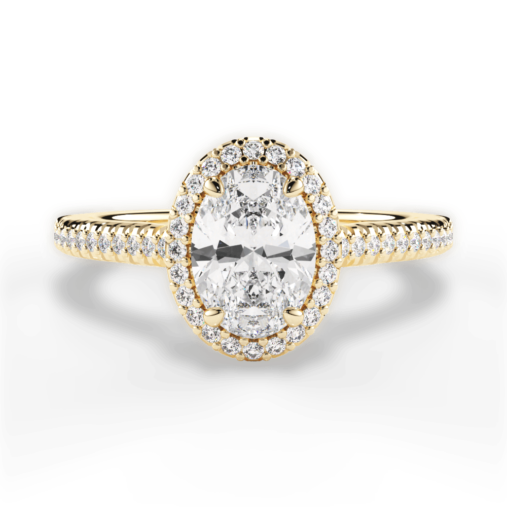 Jenny Oval Cut Lab Grown Diamond 18Kt Yellow Gold Engagement Ring