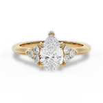 Celeste Pear Cut Lab Grown Diamond 18Kt Yellow Gold Engagement Ring