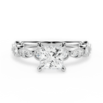 Edith Princess Cut Lab Grown Diamond 18Kt White Gold Engagement Ring