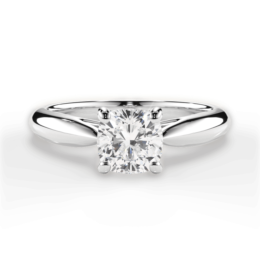 Amy Cushion Cut Lab Grown Diamond Platinum Engagement Ring