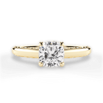 Annette Cushion Cut Lab Grown Diamond 18Kt Yellow Gold Engagement Ring