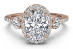 Julia Oval Cut Lab Grown Diamond 18Kt Rose Gold Engagement Ring