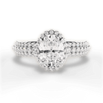 Jocelyn Oval Cut Lab Grown Diamond Platinum Engagement Ring
