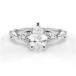 Geraldine Pear Cut Lab Grown Diamond Platinum Engagement Ring