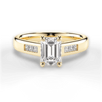 Brittany Emerald Cut Lab Grown Diamond 18Kt Yellow Gold Engagement Ring