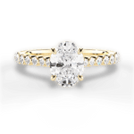 Dana Oval Cut Lab Grown Diamond 18Kt Yellow Gold Engagement Ring