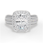 Madison Oval Cut Lab Grown Diamond 18Kt White Gold Engagement Ring
