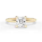 Casey Asscher Cut Lab Grown Diamond 18Kt Yellow Gold Engagement Ring